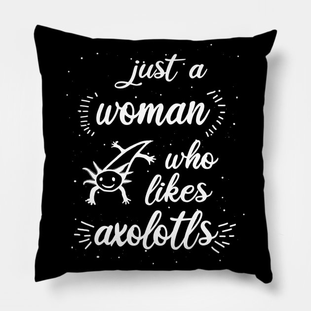 Women axolotl lovers mexican fish pet Pillow by FindYourFavouriteDesign