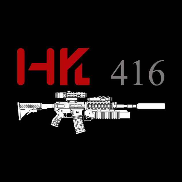 HK 416 Assault Rifle with Grenade Launcher by Aim For The Face