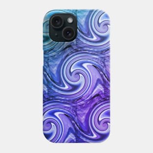 Purple Ombre Ocean Wave Geode Phone Case