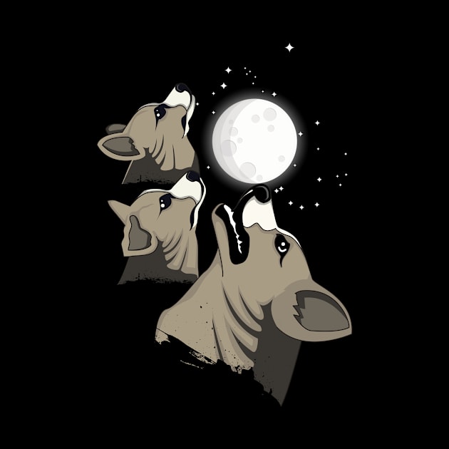 'Three Corgi Moon Wolf Parody' Adorable Corgis Dog by ourwackyhome