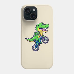 Cute Crocodile Riding Bicycle Cartoon Phone Case