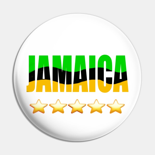 Reggae Rasta Jamaican colours  Five star rating - National flag colors Jamaica Pin by Artonmytee