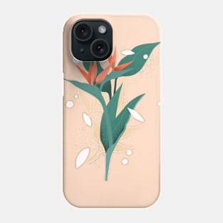 Colorful Watercolor plant leaves Phone Case