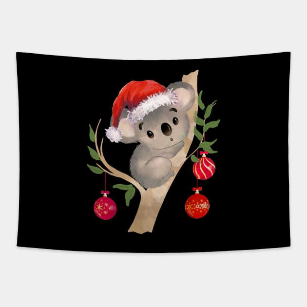 Koala christmas, merry Christmas, australian Christmas lovers Tapestry by Collagedream