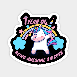 1 year of being awesome unicorn Magnet