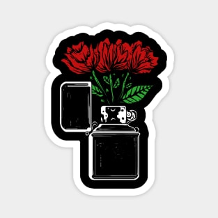 red rose lighter Magnet