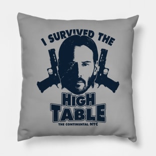 I Survived the High Table Baba Yaga Keanu Reeves Meme Pillow