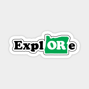 Retro Explore Oregon Design Magnet