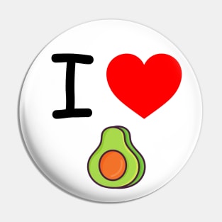 I Heart Avocados Pin