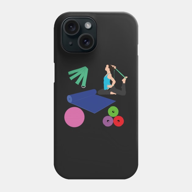 Yoga Accessories Stickers Phone Case by VectorPB