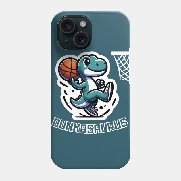 Basketball Dinosaur Dunkasaurus Rex Phone Case by mieeewoArt