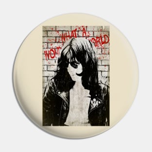 What a Wonderful World - Joey Ramone Fan Art Pin