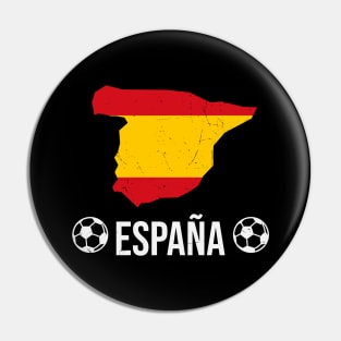 España Soccer Map National Team Fan Football Pin