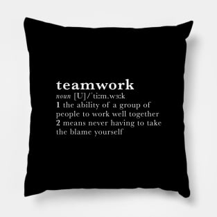 Teamwork - dictionary definition Pillow