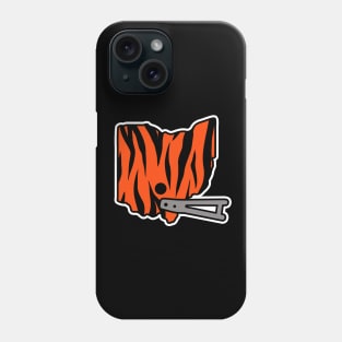 Cincinnati Ohio Retro Helmet - Black Phone Case