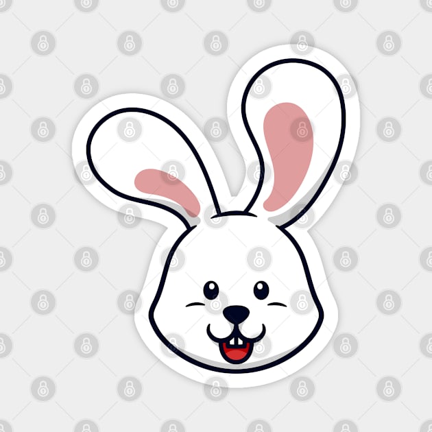 cute bunny cartoon Magnet by garistipis