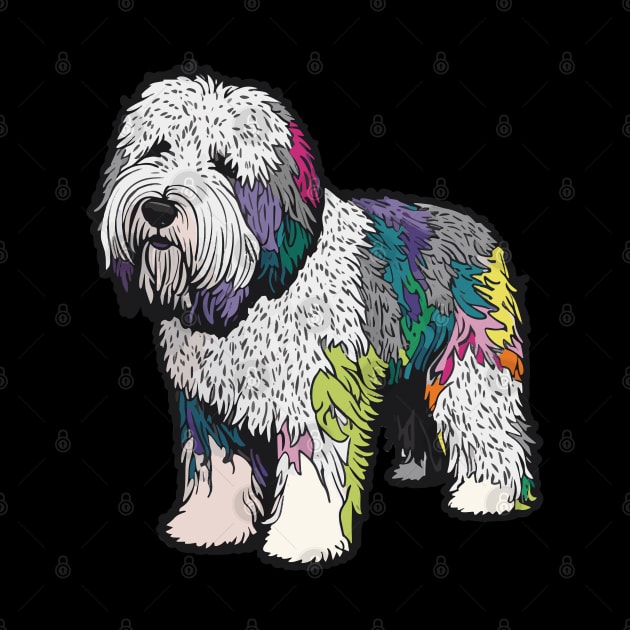 Old English Sheepdog Dog Art by The Image Wizard