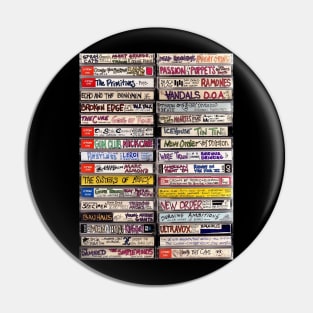 80s Rock Band Music Cassette Tapes Pin