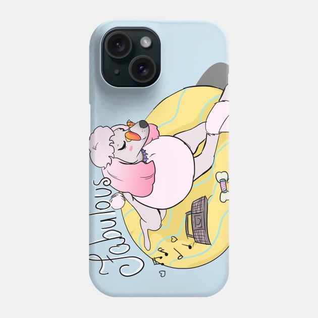 Fabulous Poodle Phone Case by @akaluciarts