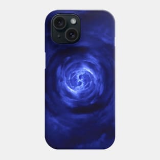 Blue Wormhole in Space Phone Case