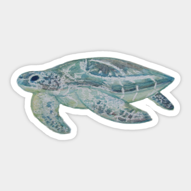 Watercolor Swimming Sea Turtle Sea Turtle Sticker Teepublic Uk