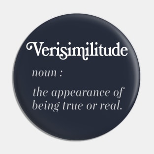 Verisimilitude - Typography Definition Design Pin