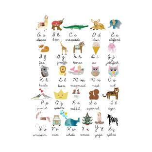 ABC with cute animals T-Shirt