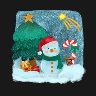 Cute snowman christmas design T-Shirt