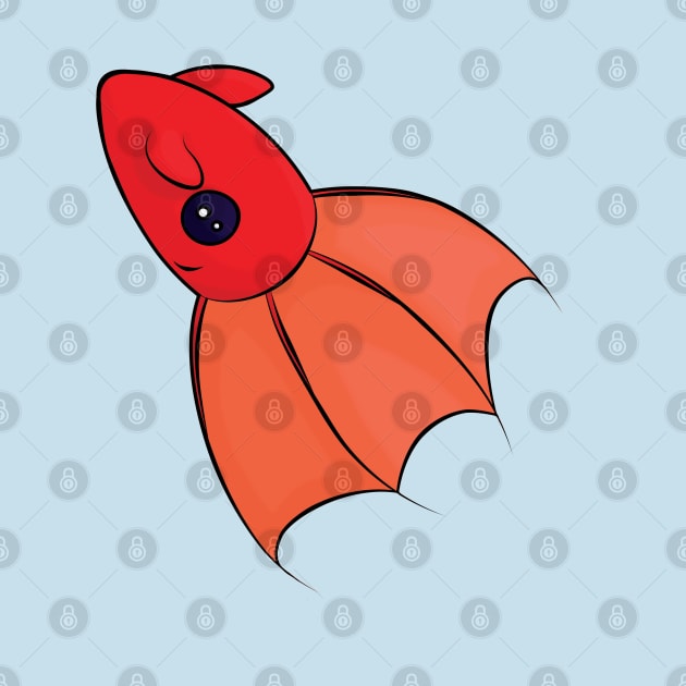 Cute Vampire Squid by Kaiko's Kreations