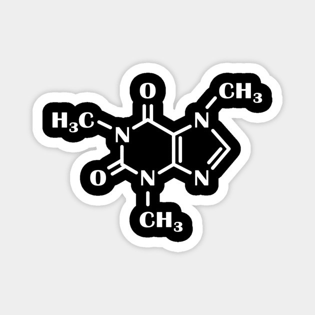 Caffeine Molecule For Barista Chemistry Teacher Scientist Premium Magnet by agustinbosman