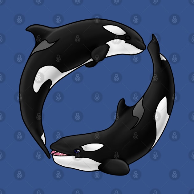 Double Orca Circle by Art by Aelia