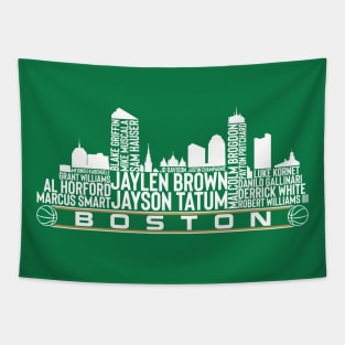 Boston Basketball Team 23 Player Roster, Boston City Skyline Tapestry