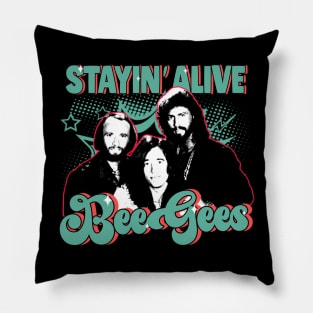 Retro bee gees Pillow