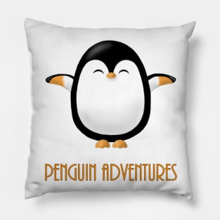 Happy feet - Cute penguin adventures - Animals lover - Gift idea Pillow