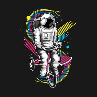 Astronaut With Bicycle T-Shirt