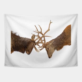 Elk Fight Tapestry