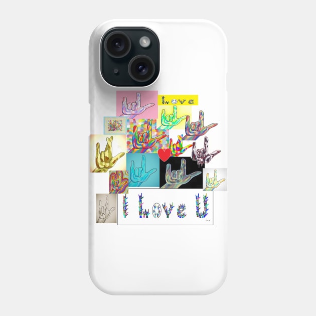 ASL I Love You Medley Phone Case by EloiseART