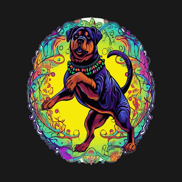 Funny Dancing Rottweiler Dog Circus by QQdesigns