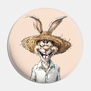 Easter Bunny Straw Hat Pin