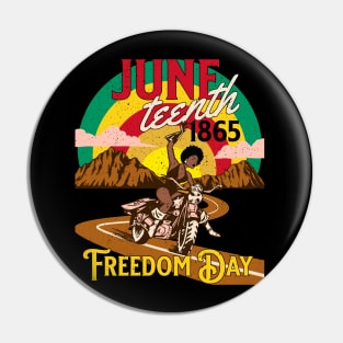 Juneteenth 1865 Freedom Day Vintage Juneteenth Black Freedom Pin