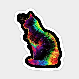 Cat Rainbow Morning Light Magnet