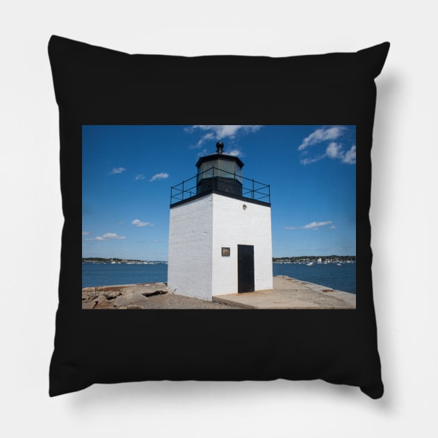 Derby Wharf Light Station Pillow by Jacquelie