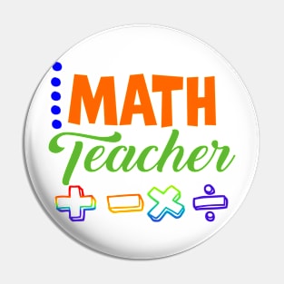 Math Teacher Pin