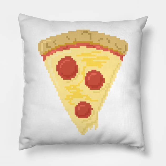 Slice of pepperoni pizza Pillow by Zeeph