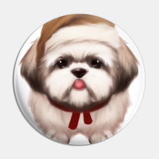 Cute Shih Tzu Drawing Pin