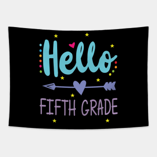 Heart Arrow Teacher Student Back To School Hello Fifth Grade Tapestry