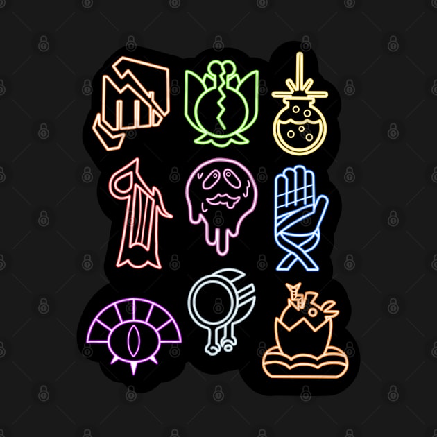 Neon Coven Symbols by CoreyUnlimited