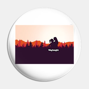 WayHaught Forest Sunset Silhouette - Wynonna Earp Pin