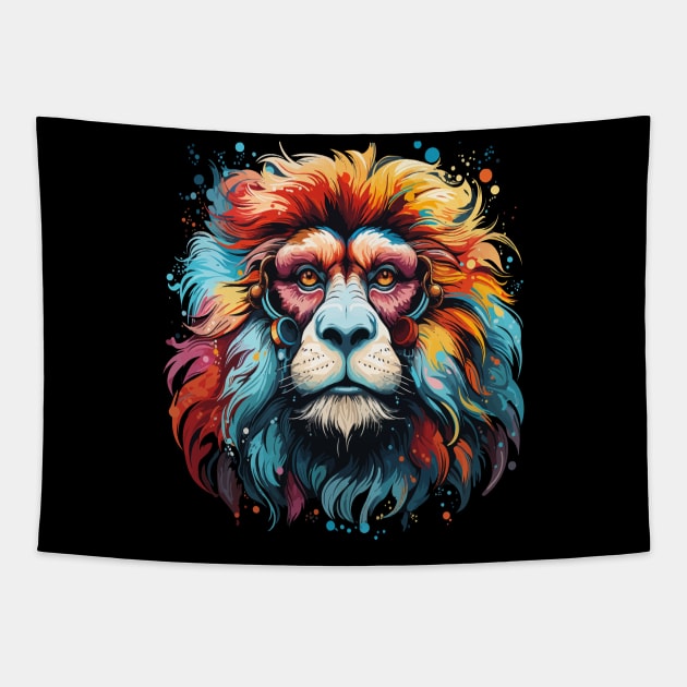 Snow Monkey Rainbow Tapestry by JH Mart