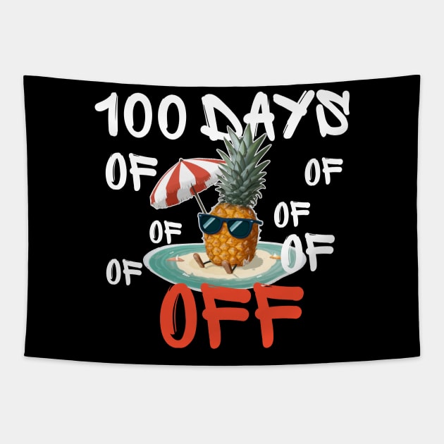 100 days off - pineapple Tapestry by Qrstore